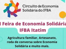 IFBA Itatim lança a primeira feira de economia solidária